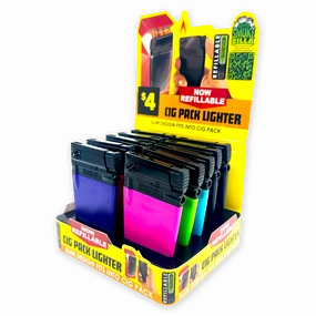 Cigarette Pack Thin Lighter - 10 Pieces Per Retail Ready Display 41586