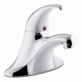 Coralais 4 in. Centerset Single-Handle Bathroom Faucet with Grid Drain and Vandal-Resistant Aerator