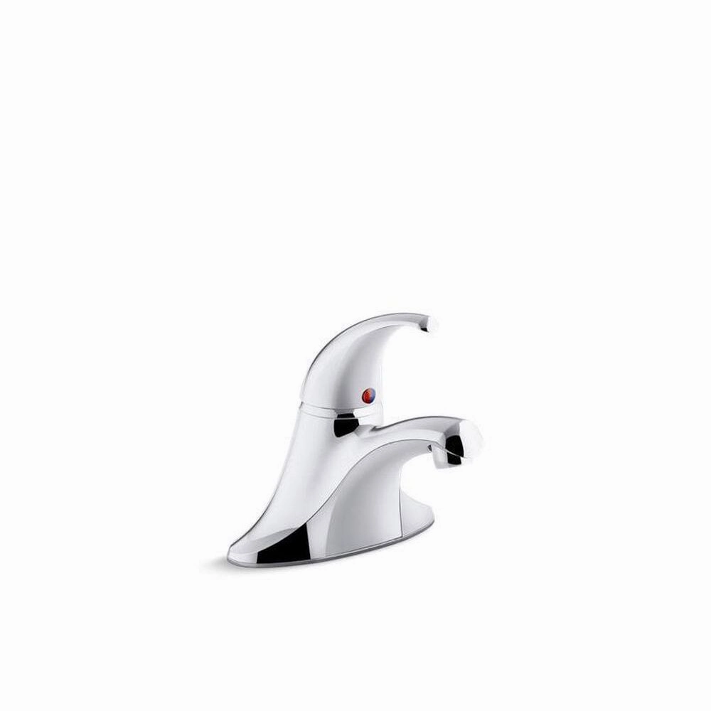 Coralais 4 in. Centerset Single-Handle Bathroom Faucet with Grid Drain and Vandal-Resistant Aerator