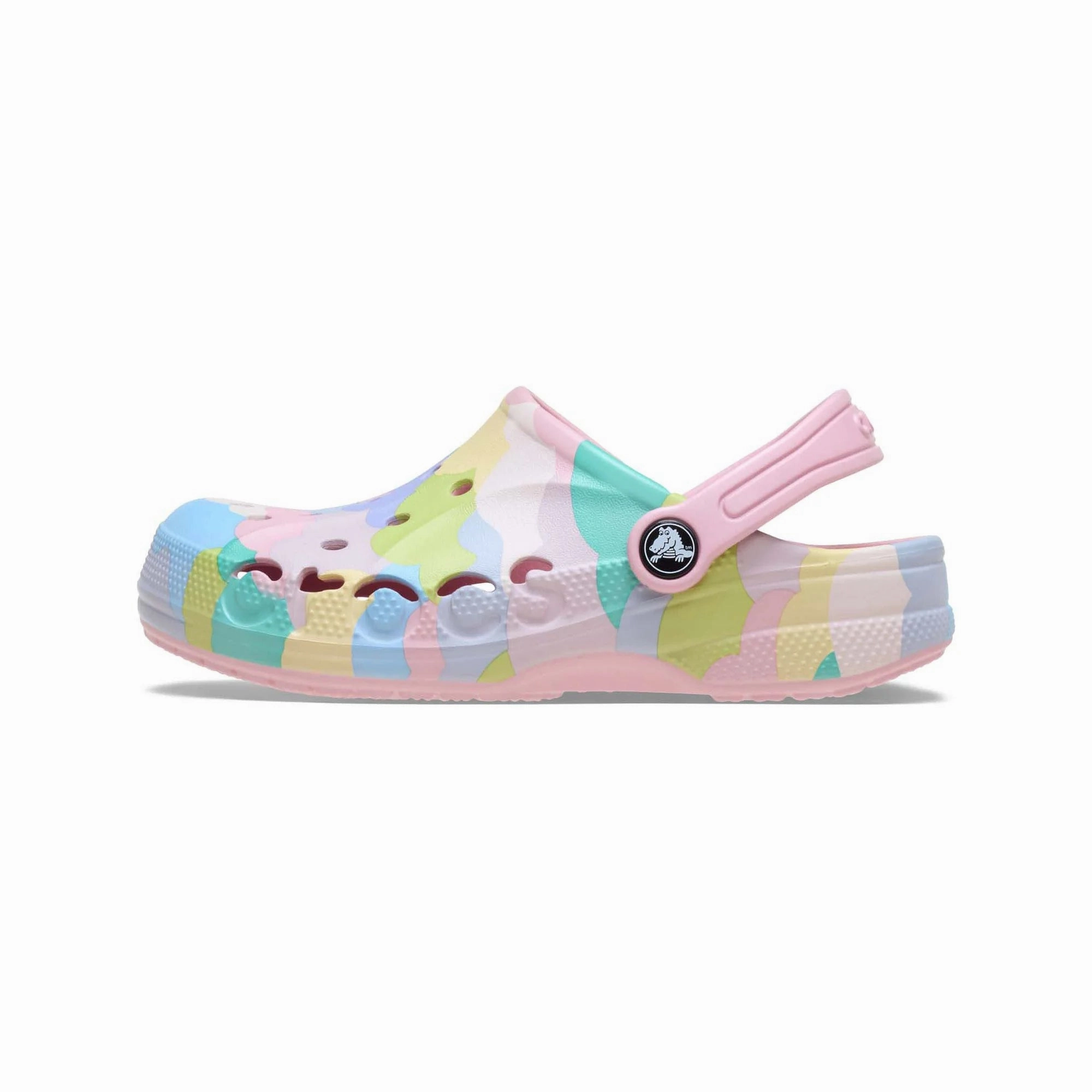 Crocs 209728-606-C12 Toddler & Kids Printed Baya Clog - Petal Pink, 12 Little Kid