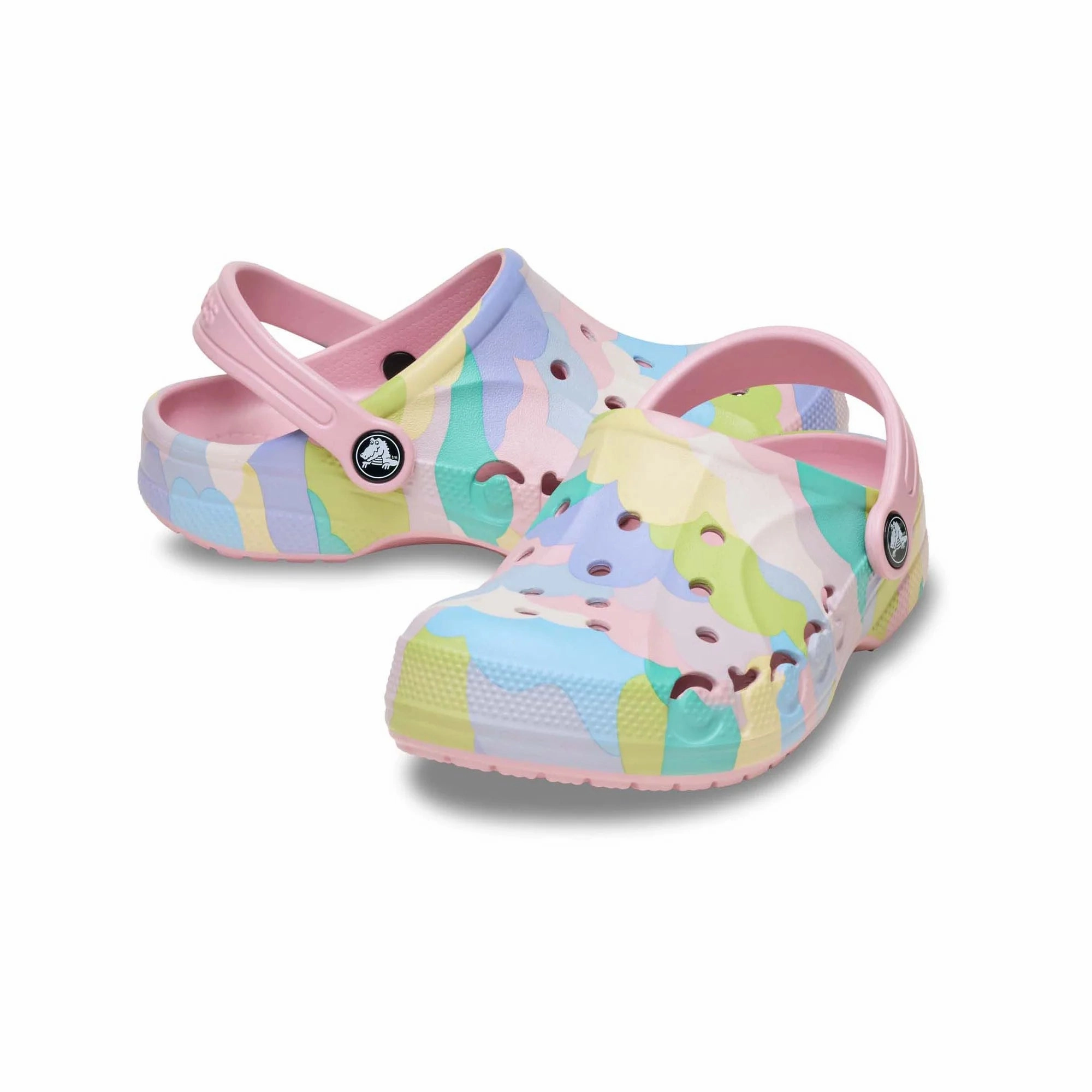 Crocs 209728-606-C12 Toddler & Kids Printed Baya Clog - Petal Pink, 12 Little Kid