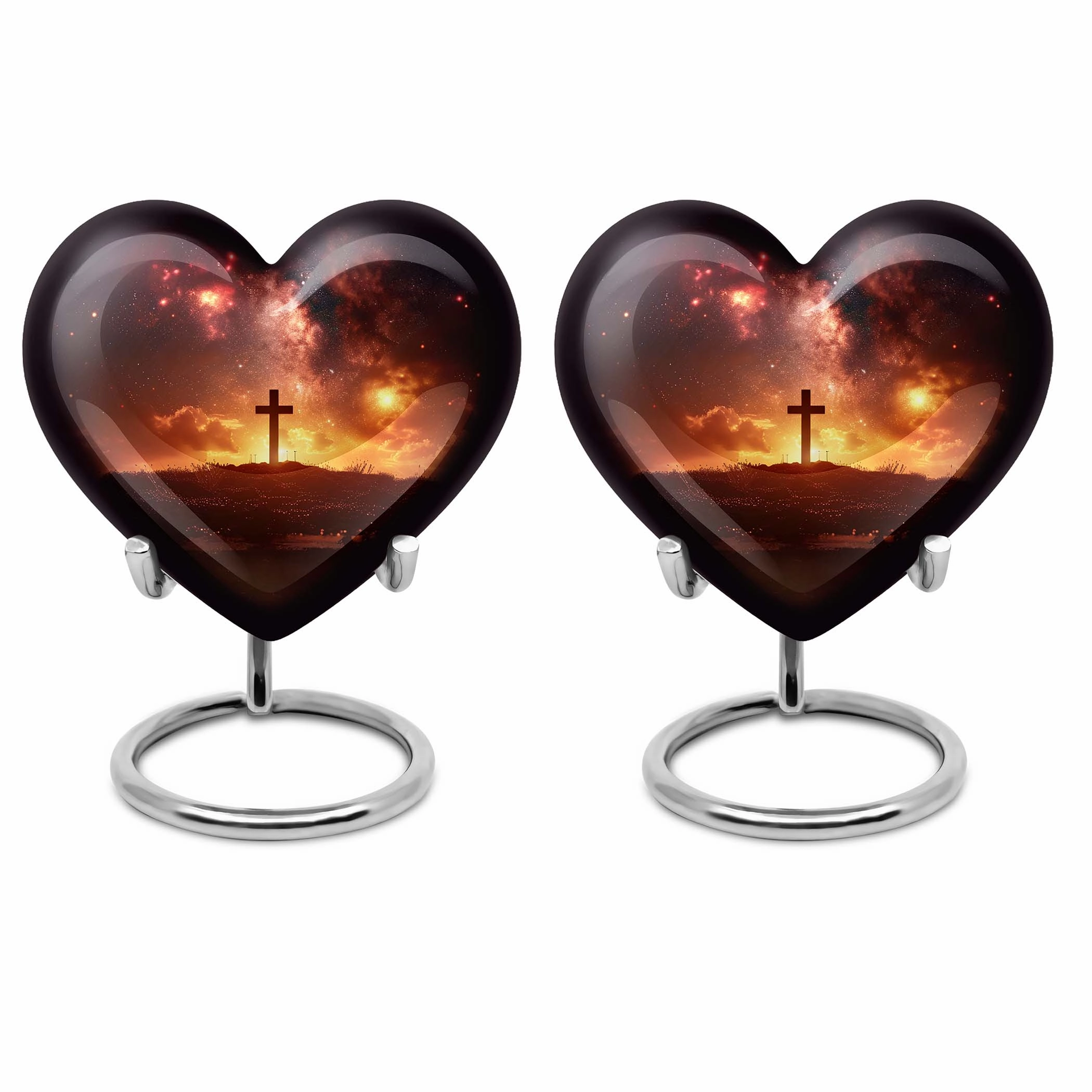 Cross Urn - Elegant Adult Funeral Memorial Urn for Female
