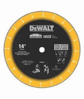 DEWALT DW8500-14-Inch By 1-Inch Diamond Edge Chop Saw Blade
