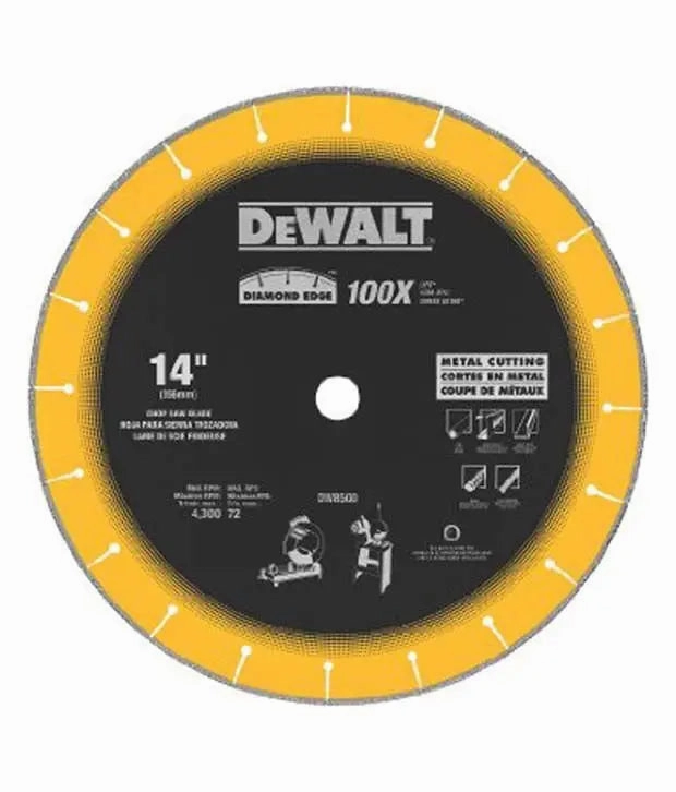 DEWALT DW8500-14-Inch By 1-Inch Diamond Edge Chop Saw Blade