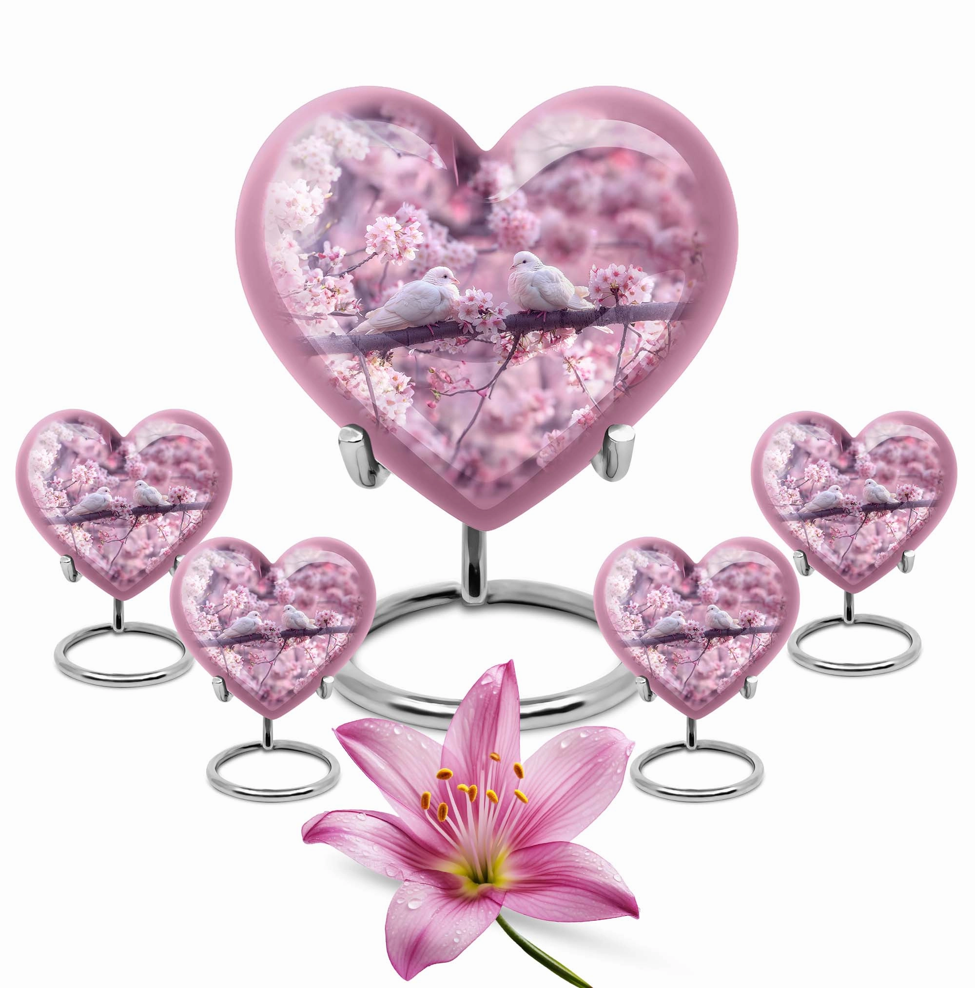 Dove Embrace Harmony Urn - Tranquil Heart Memorial Tribute