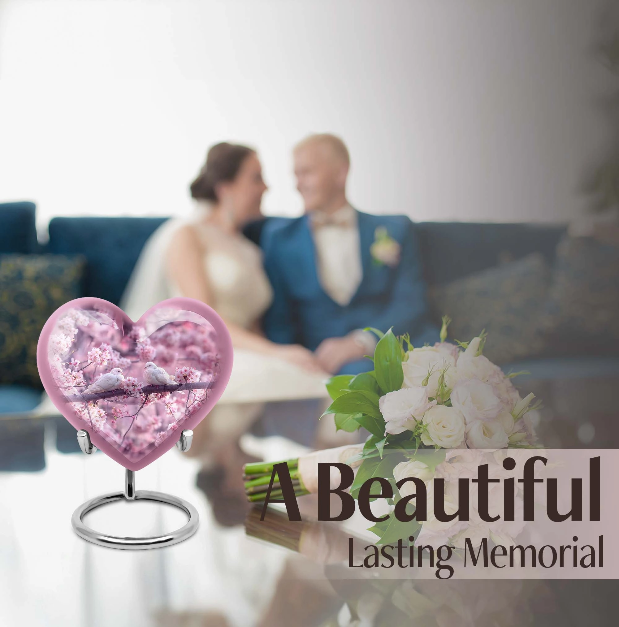 Dove Embrace Harmony Urn - Tranquil Heart Memorial Tribute