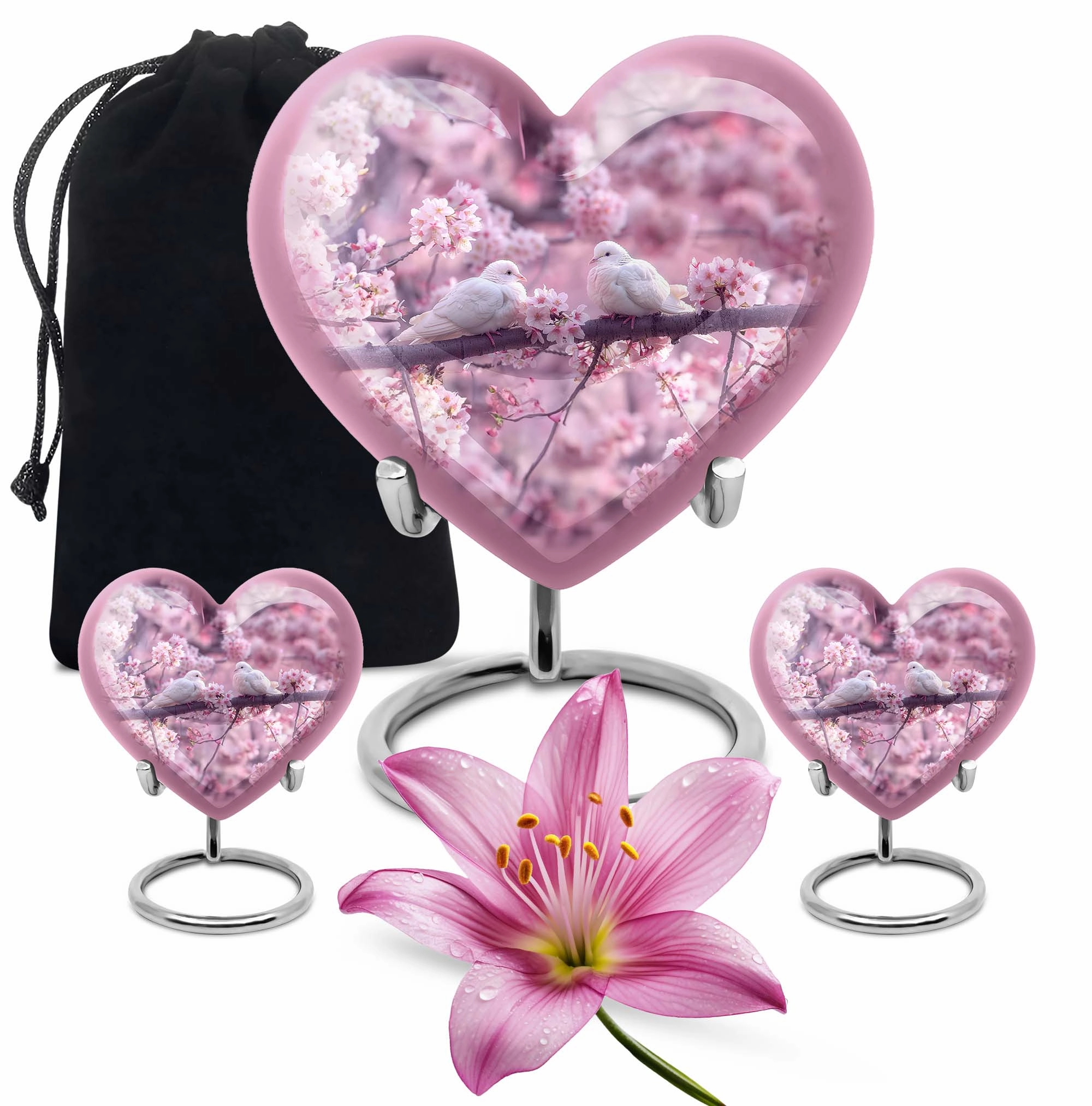Dove Embrace Harmony Urn - Tranquil Heart Memorial Tribute