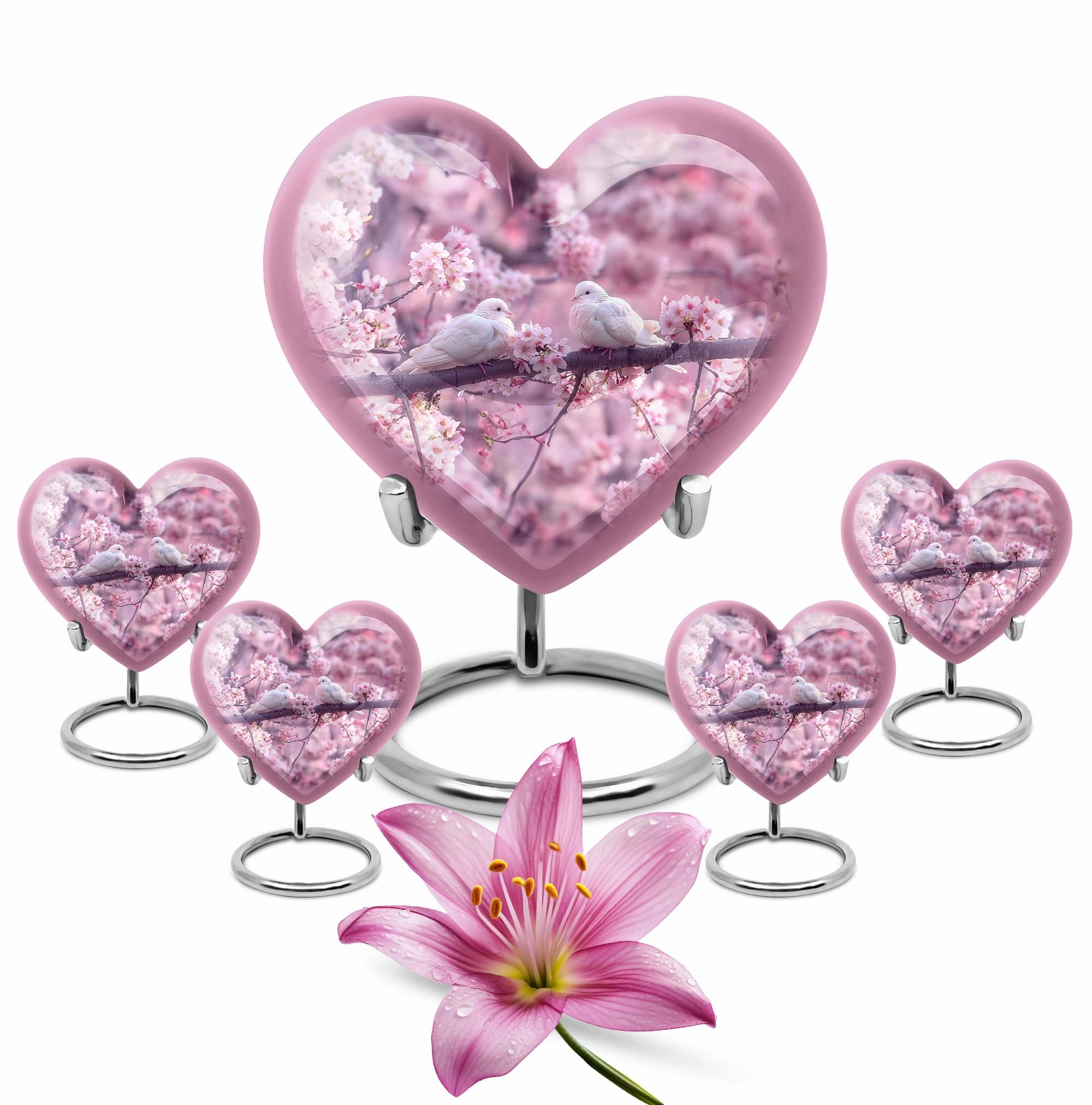 Dove Embrace Harmony Urn - Tranquil Heart Memorial Tribute