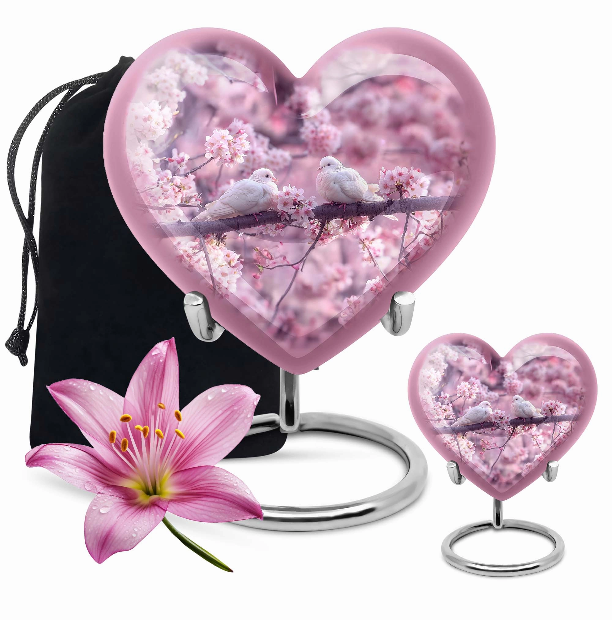 Dove Embrace Harmony Urn - Tranquil Heart Memorial Tribute