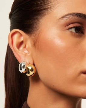 ELENA EARRINGS 2 PACK - GOLD PLATED 18K-STERLING SILVER