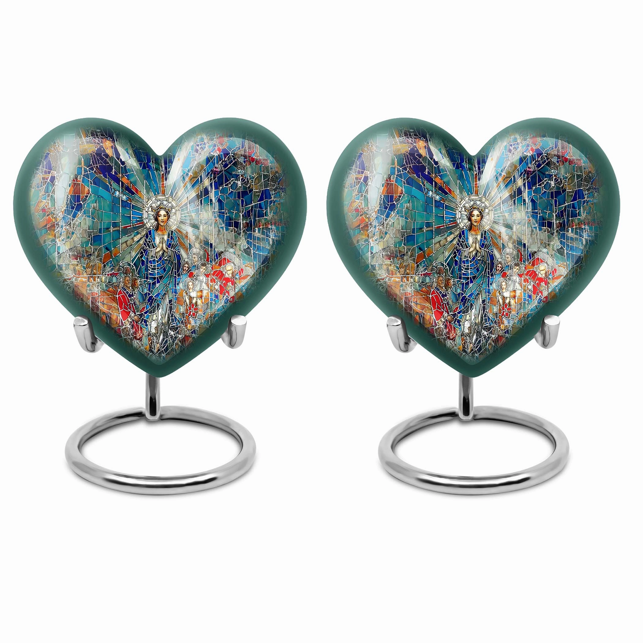 Eternal Elegance: Stained Glass Memorial Burial Urn Exquisite Craftsmanship