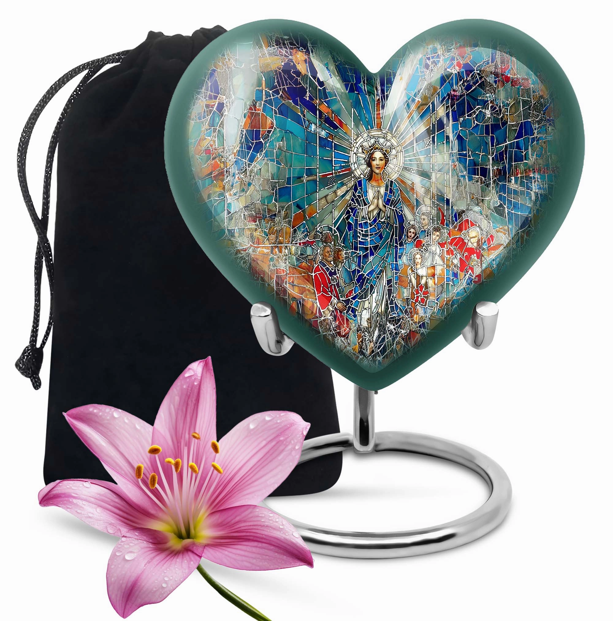Eternal Elegance: Stained Glass Memorial Burial Urn Exquisite Craftsmanship