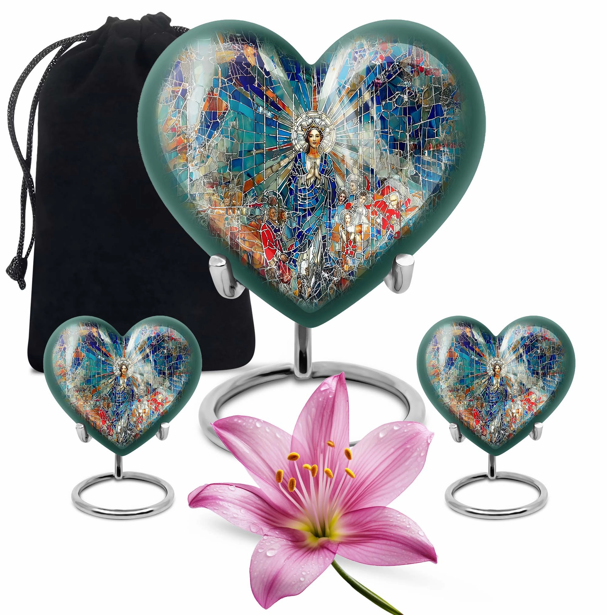 Eternal Elegance: Stained Glass Memorial Burial Urn Exquisite Craftsmanship