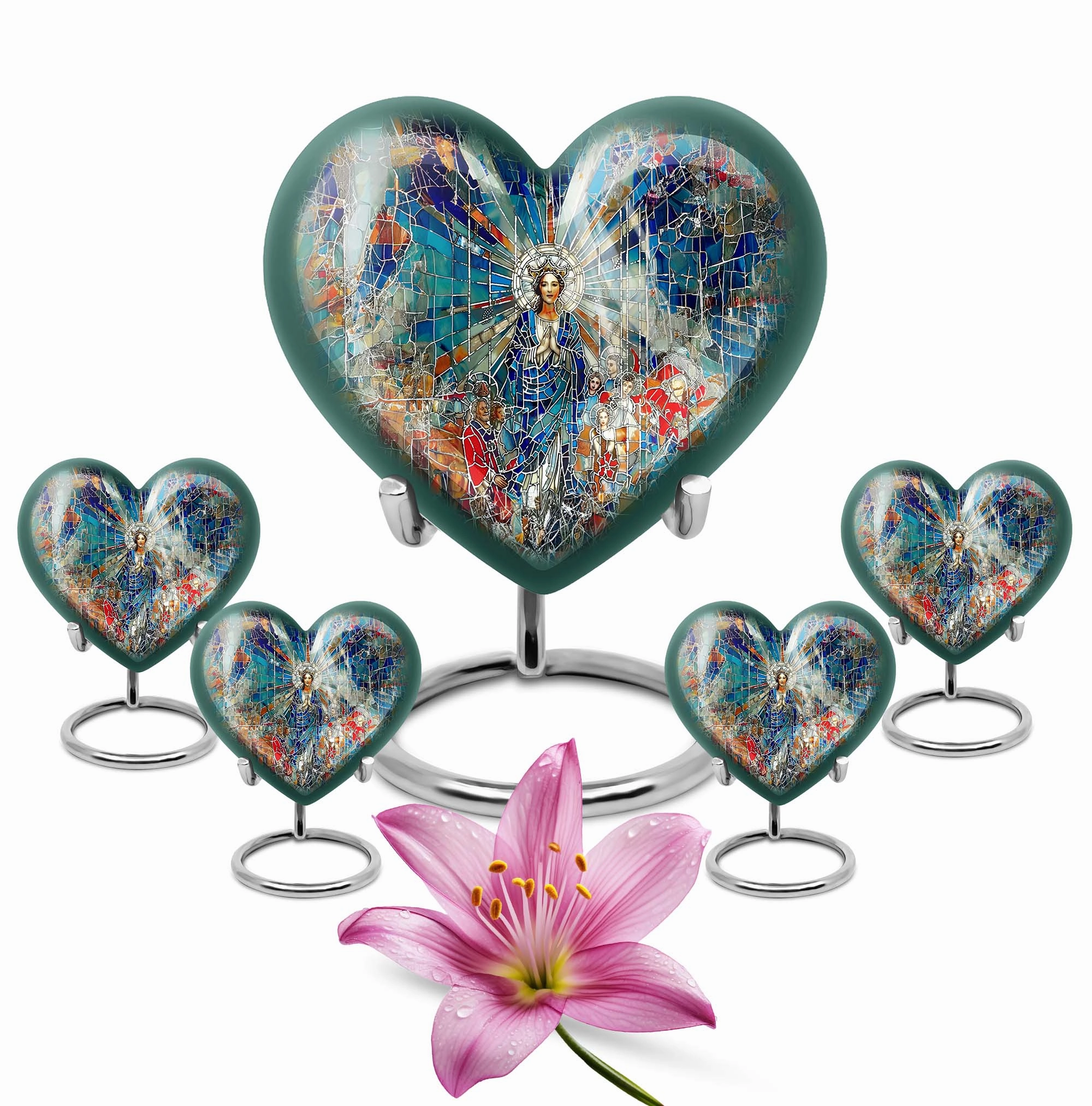 Eternal Elegance: Stained Glass Memorial Burial Urn Exquisite Craftsmanship