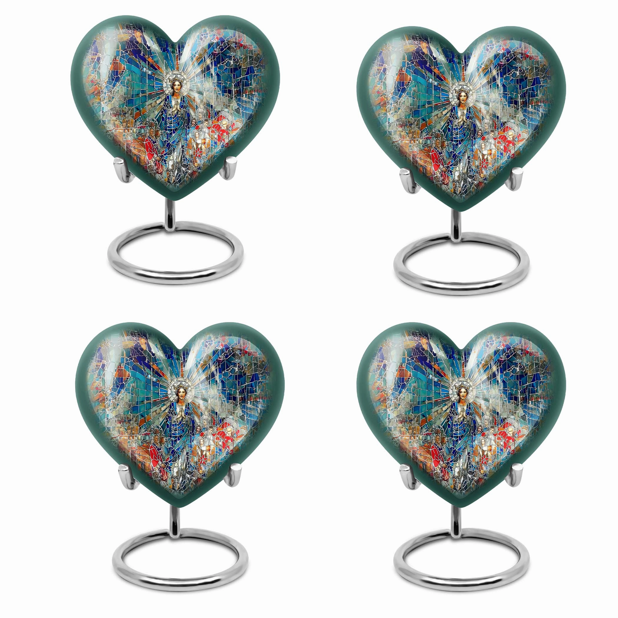 Eternal Elegance: Stained Glass Memorial Burial Urn Exquisite Craftsmanship