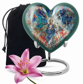 Eternal Elegance: Stained Glass Memorial Burial Urn Exquisite Craftsmanship