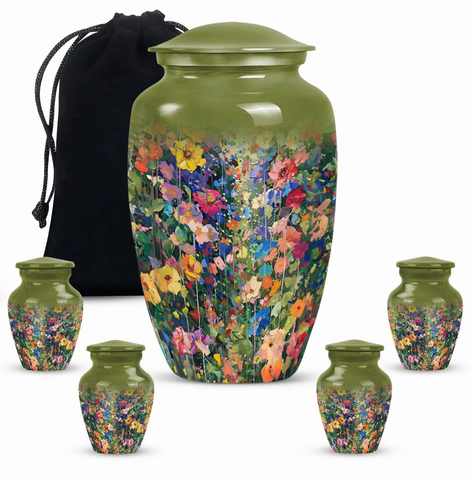 FLOWERS Urn Tribute: Classic-Style Memorial Urn for Male Adults