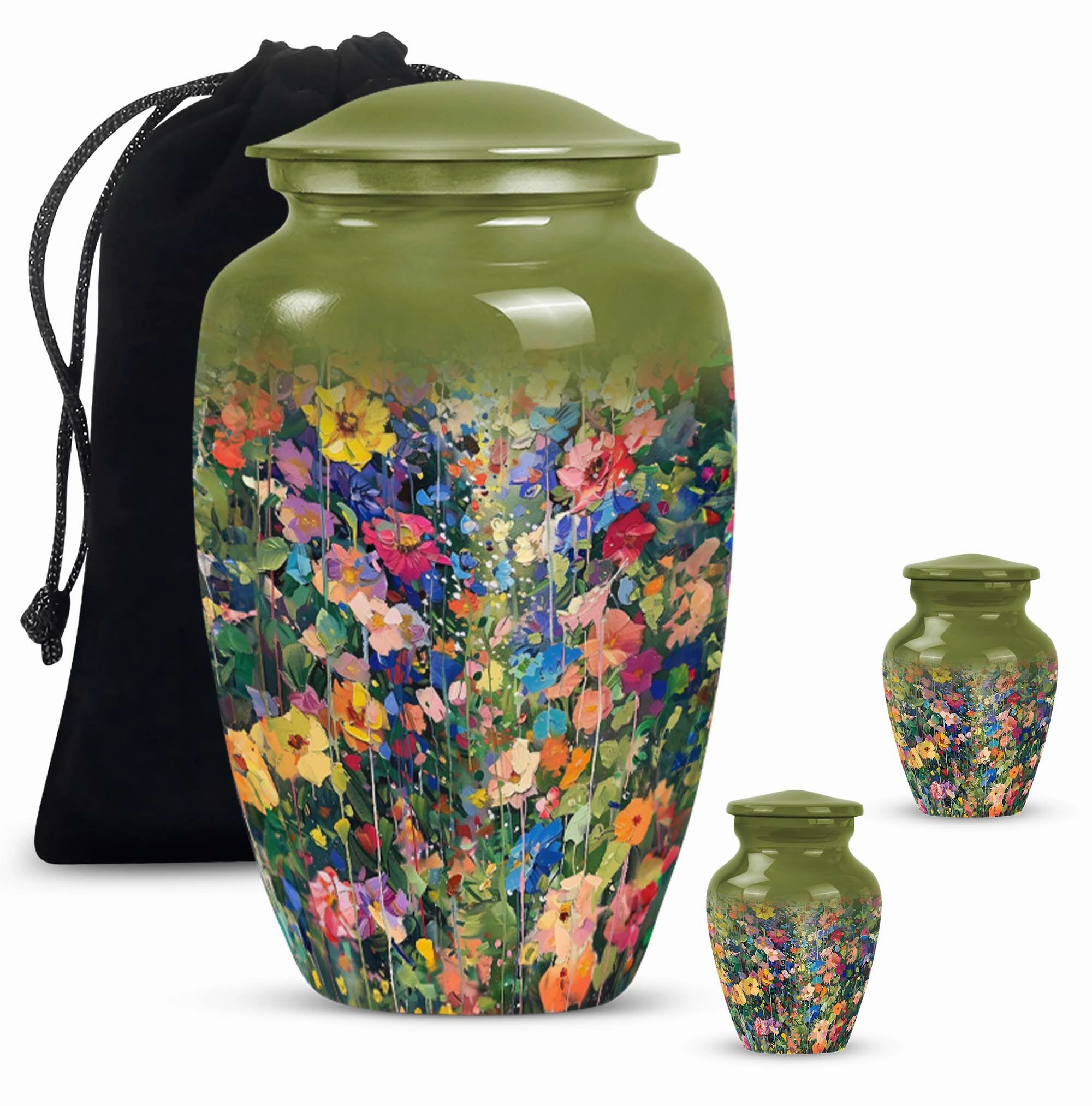 FLOWERS Urn Tribute: Classic-Style Memorial Urn for Male Adults
