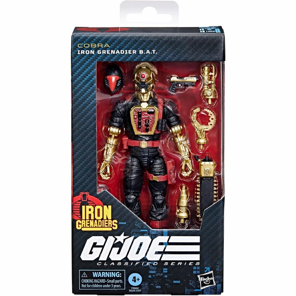 G.I. Joe F9860 Classified Series #134, Iron Grenadier B.A.T., Collectible 6 Inch Action Figure with 9 Accessories