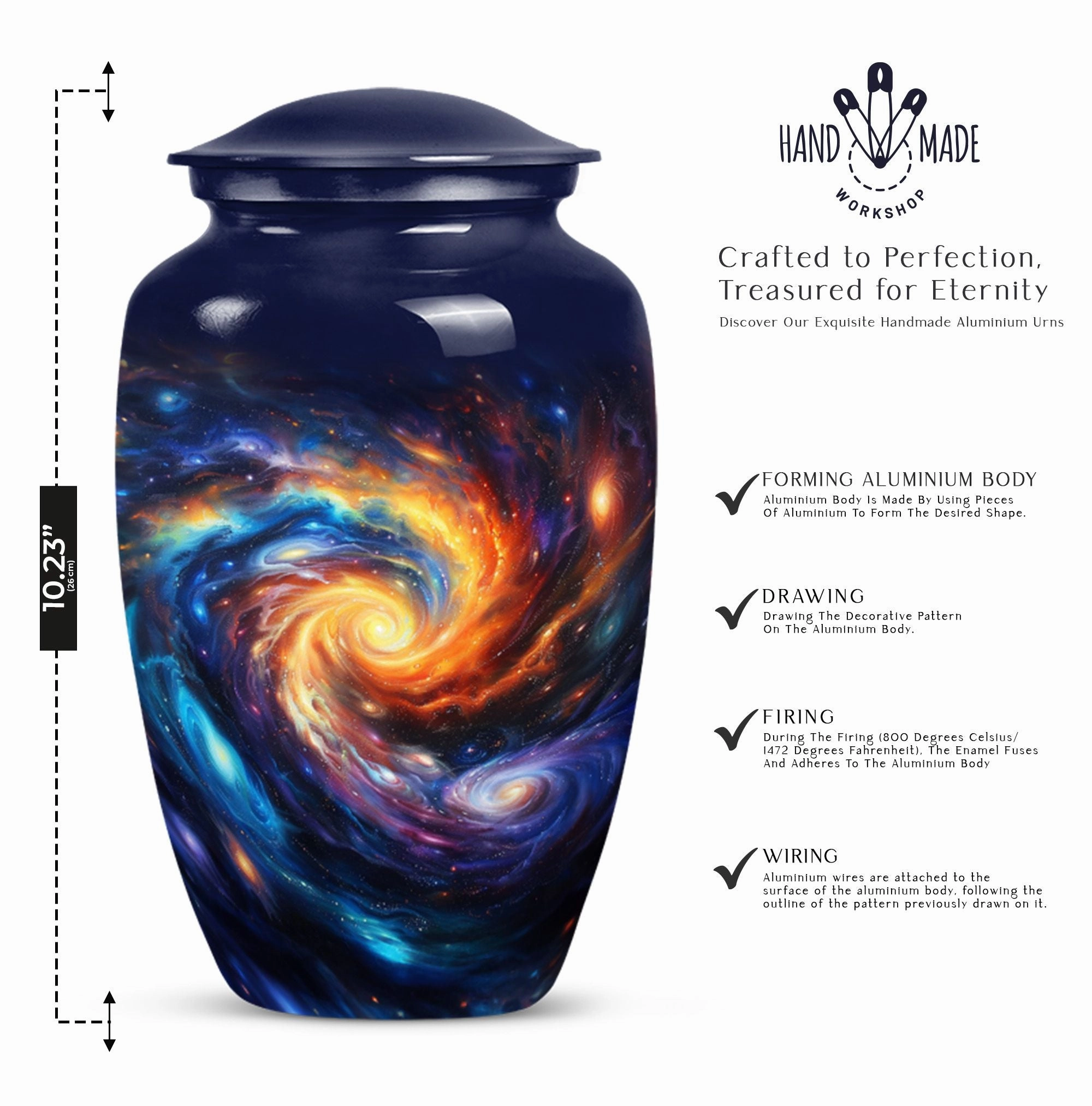 Galaxy Urn: Memorial Urn for Ashes of Adult Men