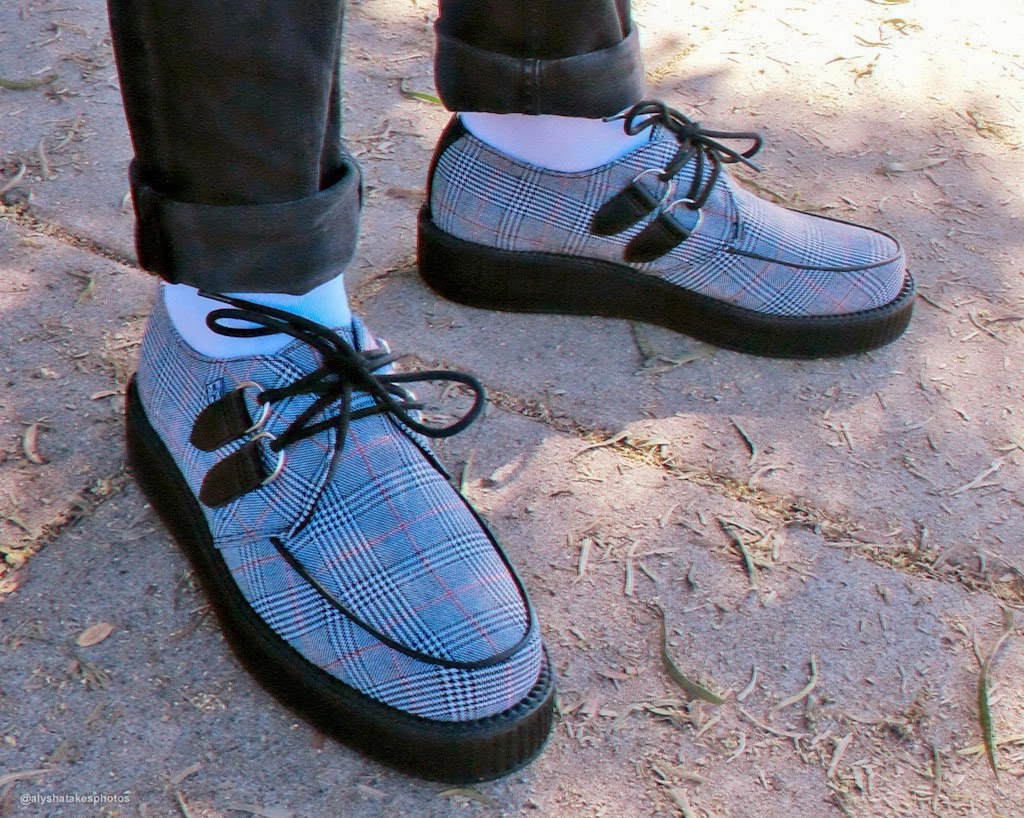 Grey Plaid Viva Low Creeper