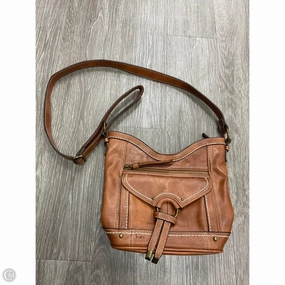 Handbag Leather By Born, Size: Medium