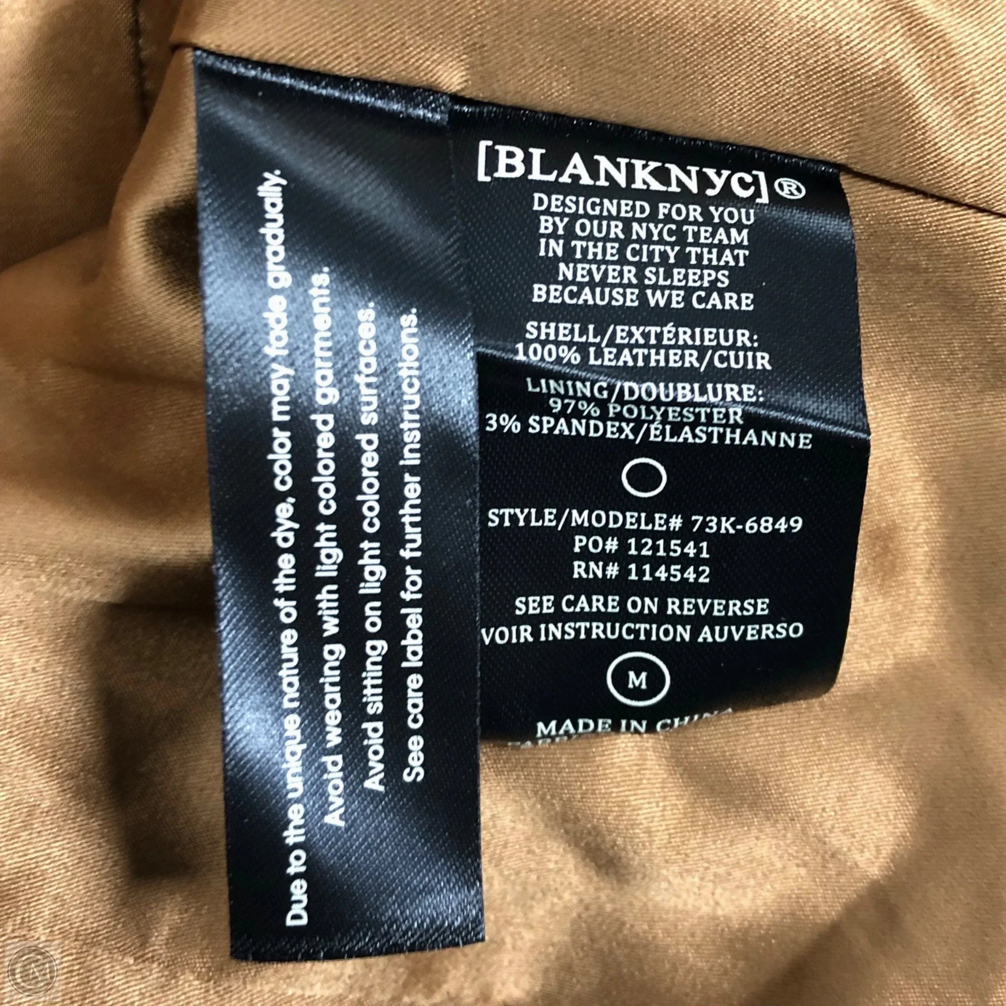 Jacket Leather By Blanknyc In Brown, Size: M