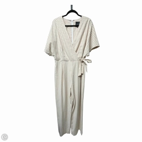 Jumpsuit By Alex Marie In Tan & White, Size: 14