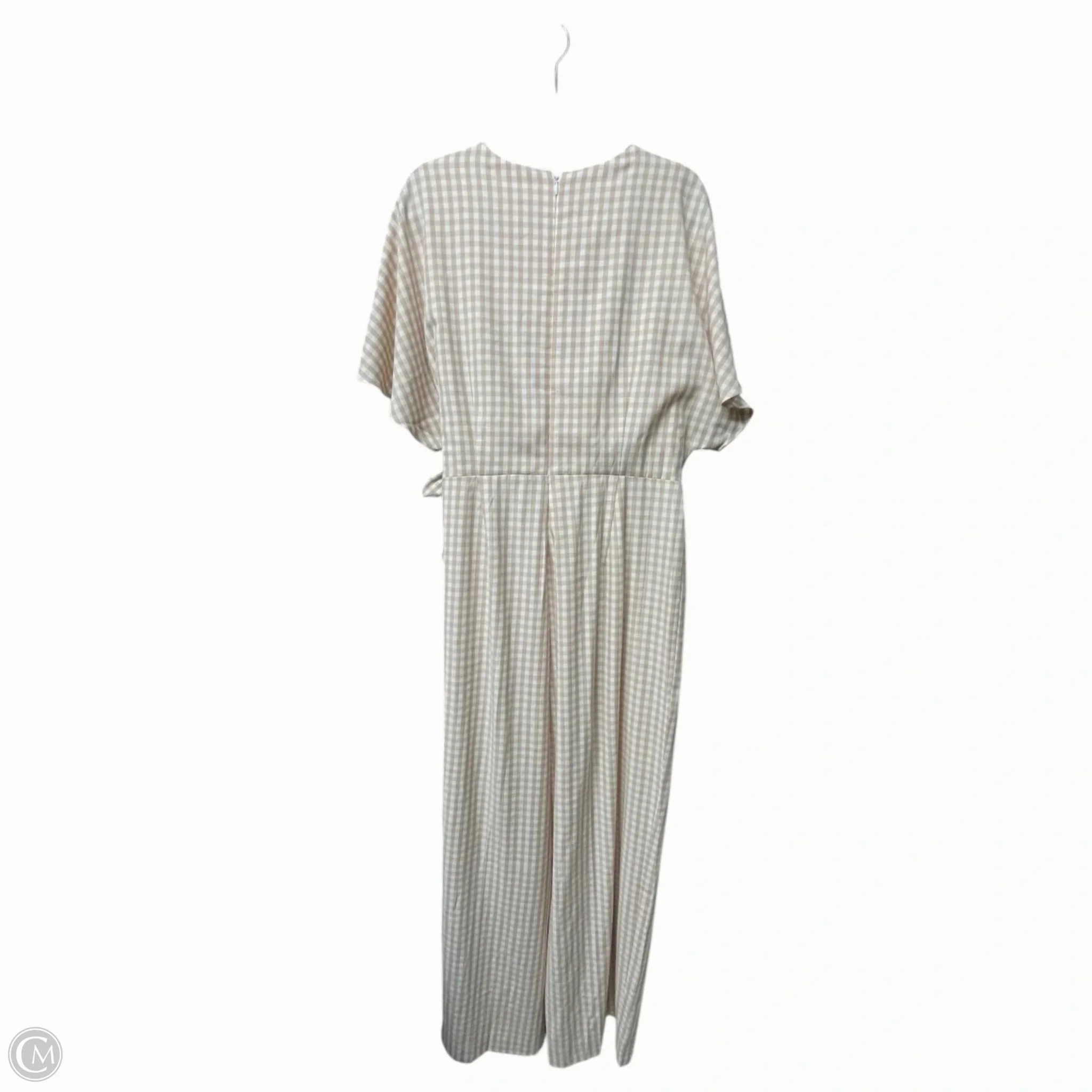 Jumpsuit By Alex Marie In Tan & White, Size: 14