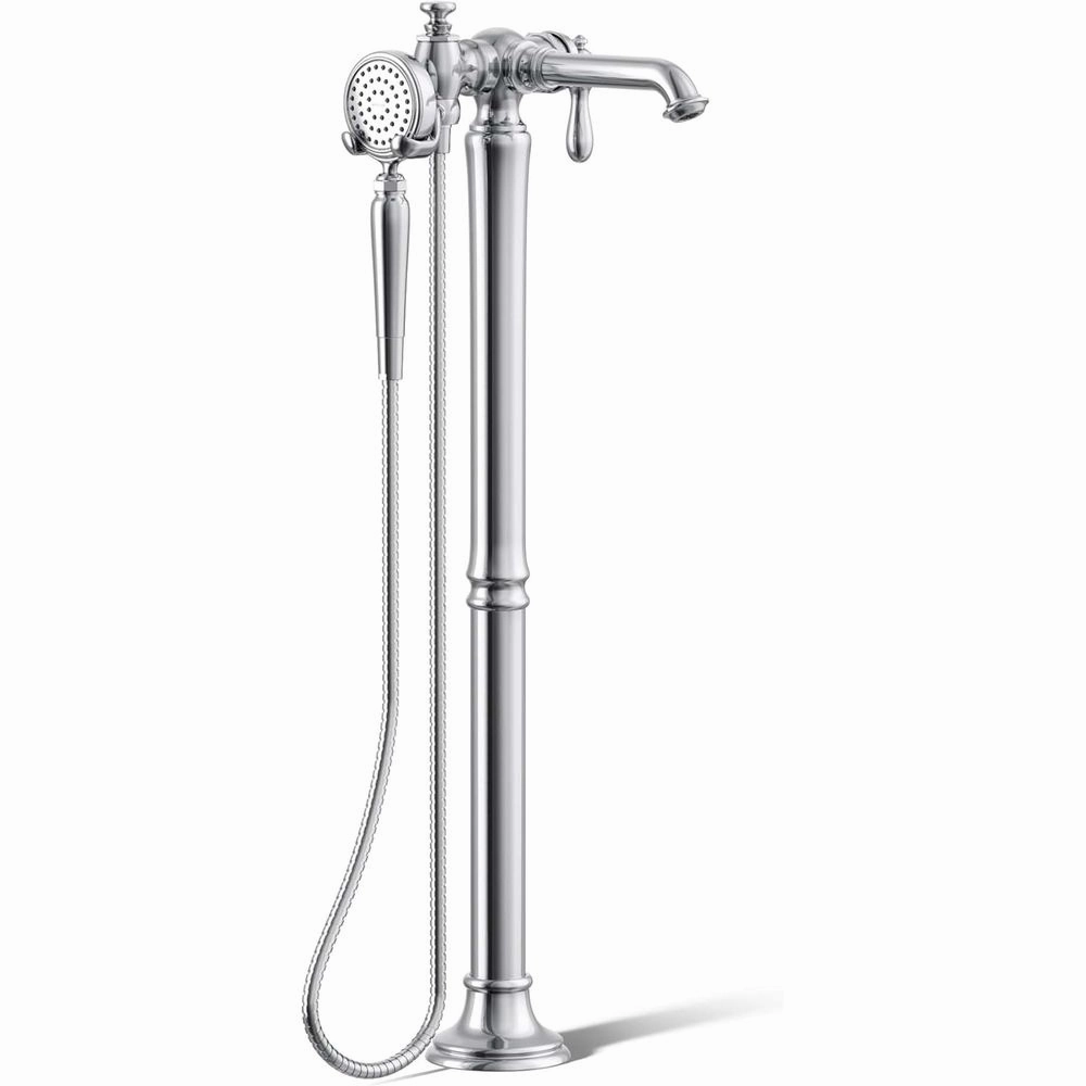 Kohler K-T72790-9M-CP Artifacts Single-Handle Floor-Mount Roman Tub Faucet Bath Filler Trim in Polished Chrome