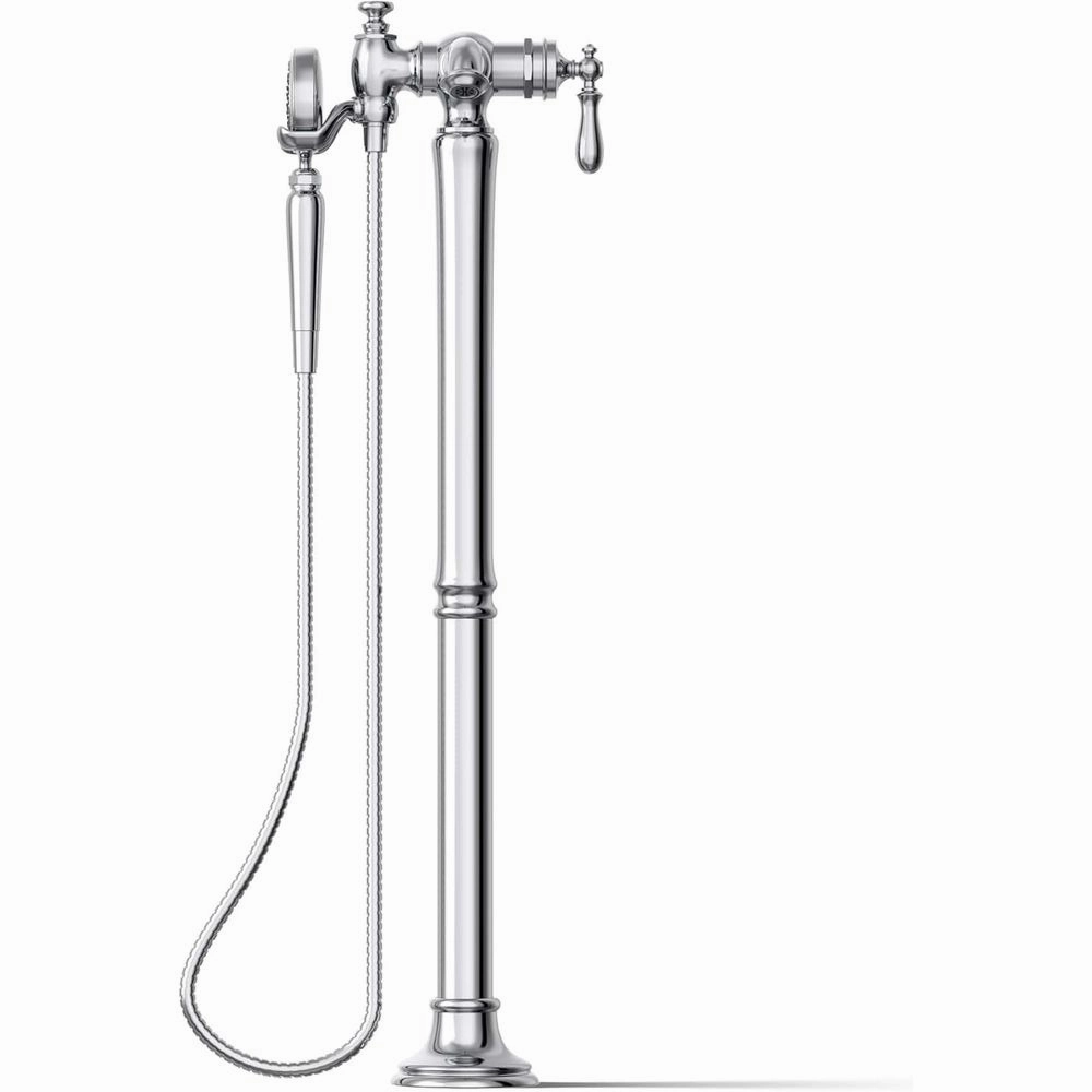 Kohler K-T72790-9M-CP Artifacts Single-Handle Floor-Mount Roman Tub Faucet Bath Filler Trim in Polished Chrome