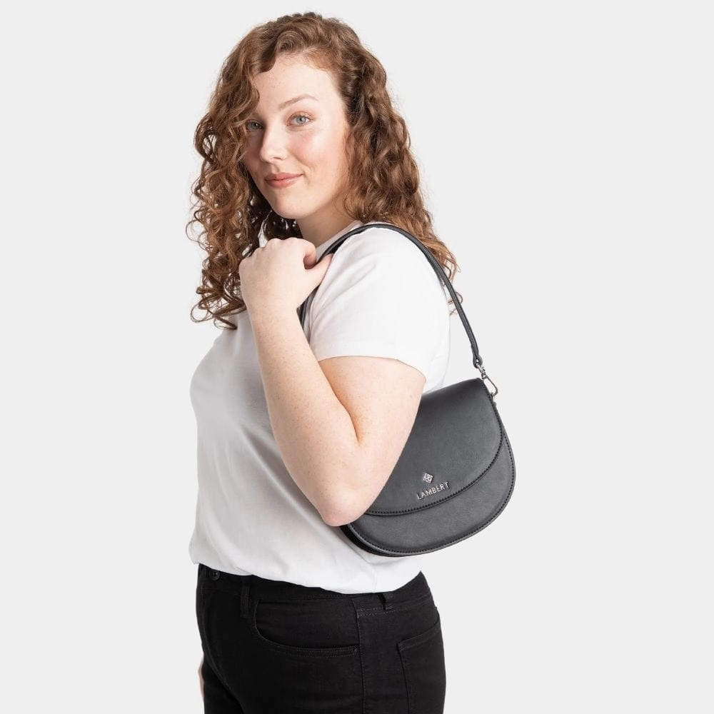 Le Naomi - Sac à main 2-en-1 en cuir vegan noir