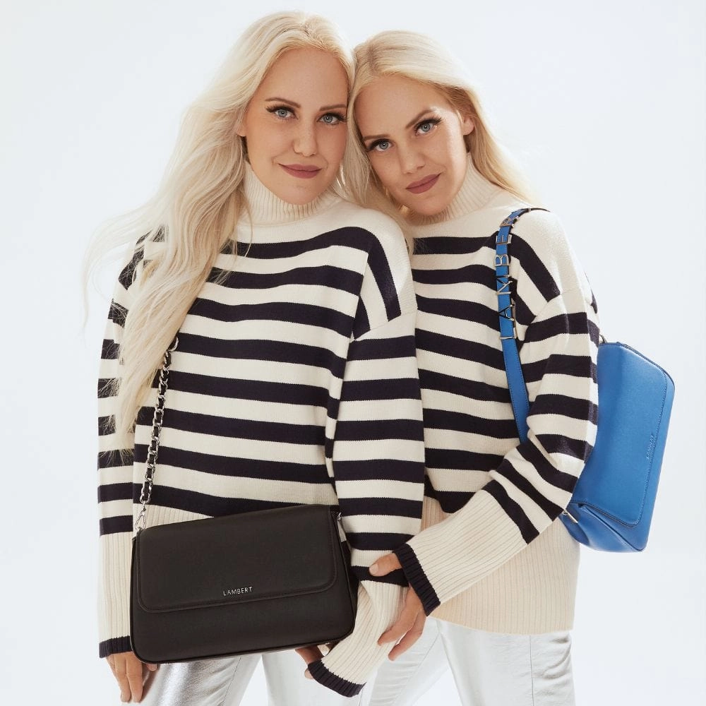 Le Sam - Sac à main 2-en-1 en cuir vegan noir