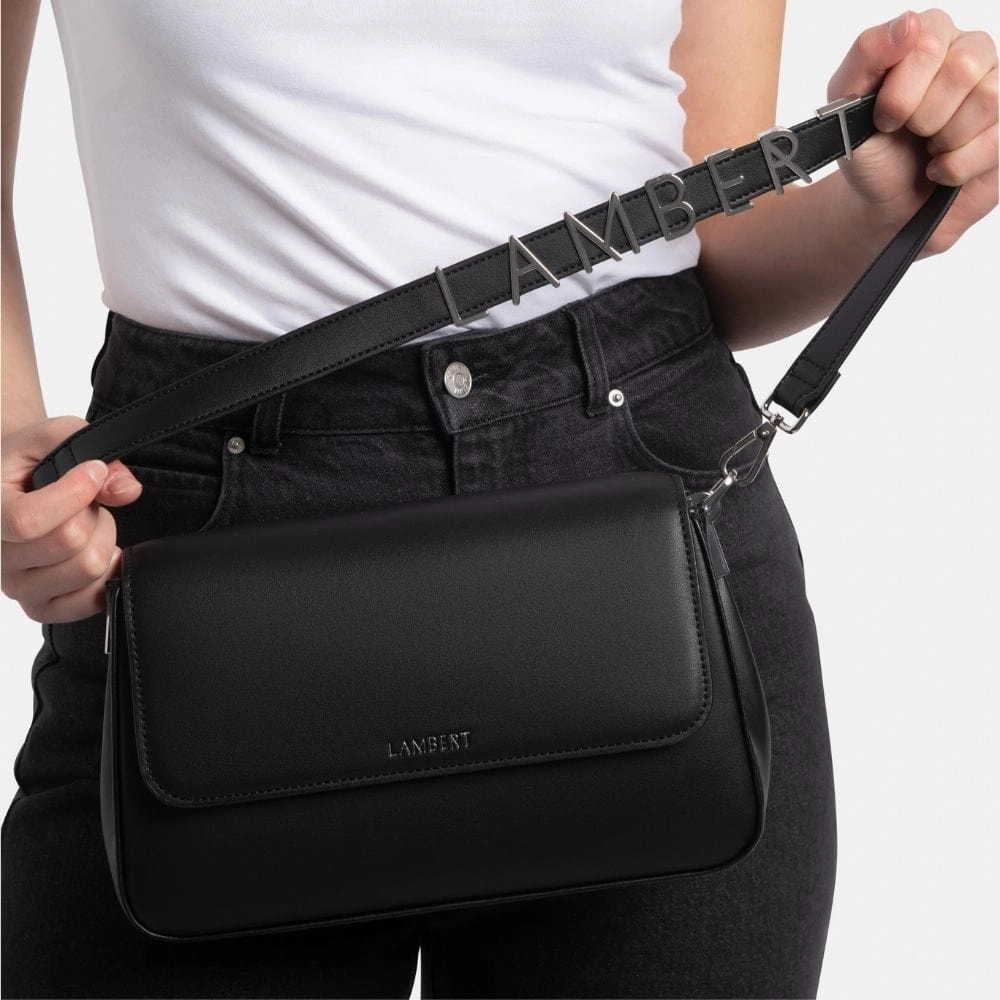 Le Sam - Sac à main 2-en-1 en cuir vegan noir