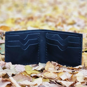 Lucid - Black BiFold Full-Grain Leather Wallet