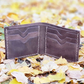 Lucid - Brown BiFold Full-Grain Leather Wallet