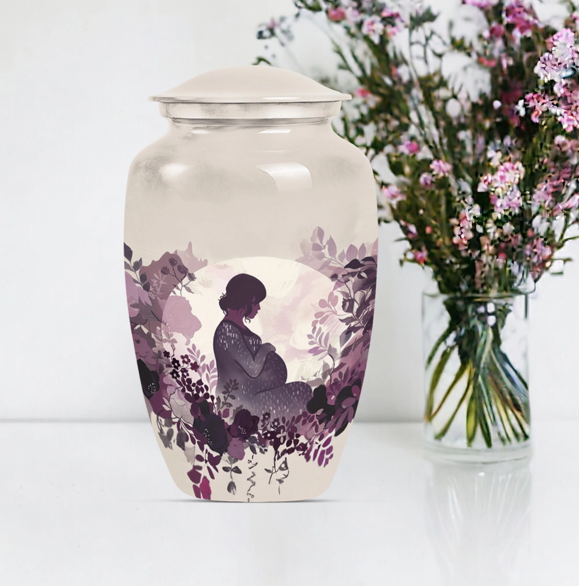 Mother & Man Tribute: Stately Aluminium Cremation Urn Duo