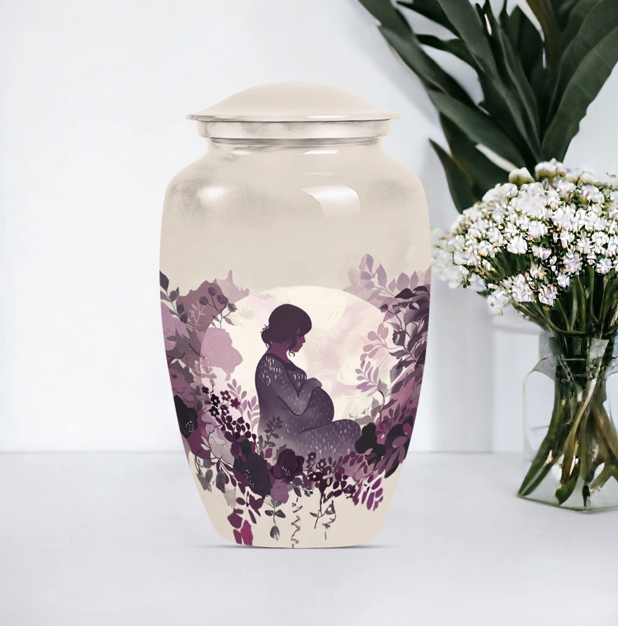 Mother & Man Tribute: Stately Aluminium Cremation Urn Duo