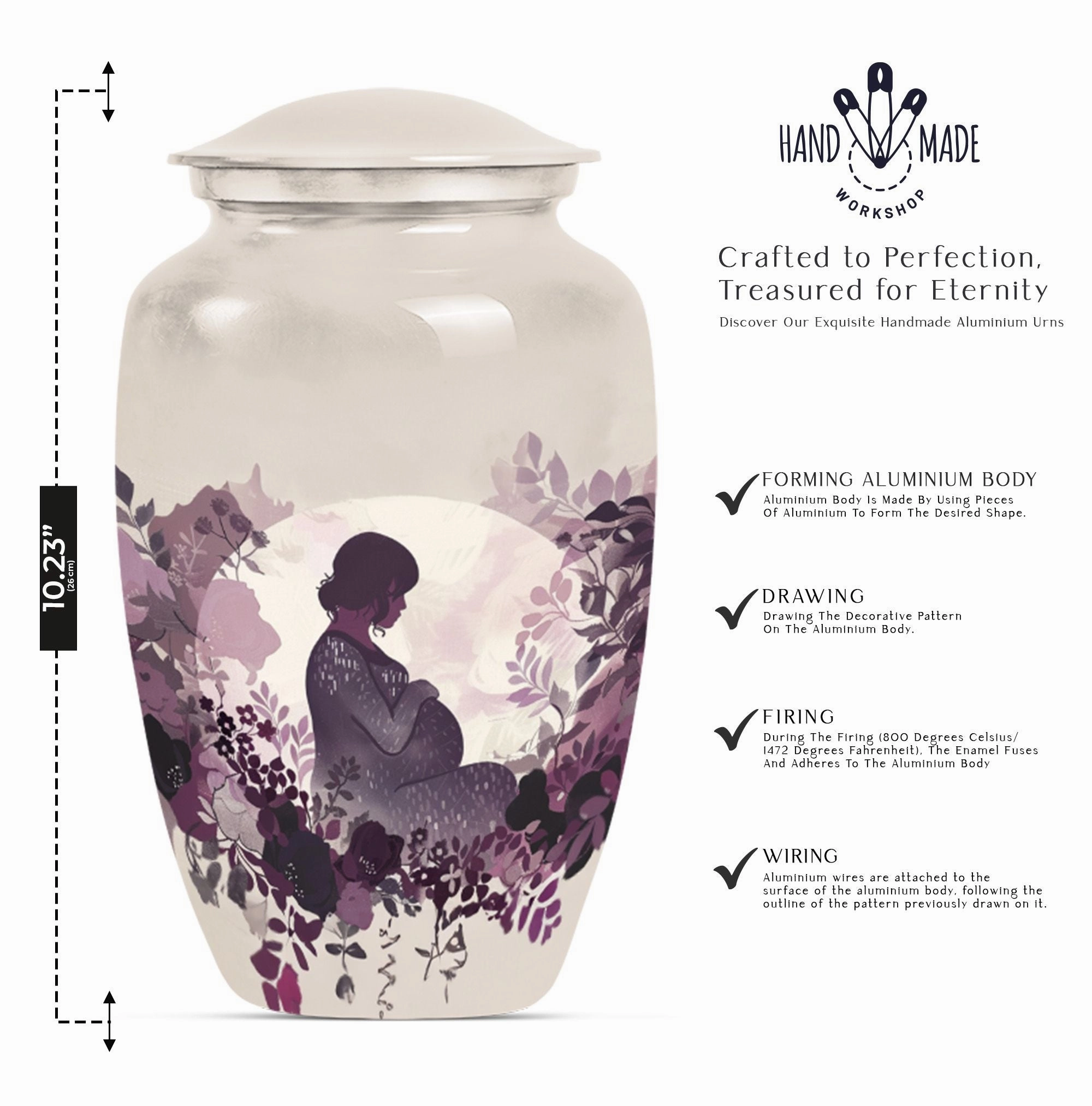 Mother & Man Tribute: Stately Aluminium Cremation Urn Duo