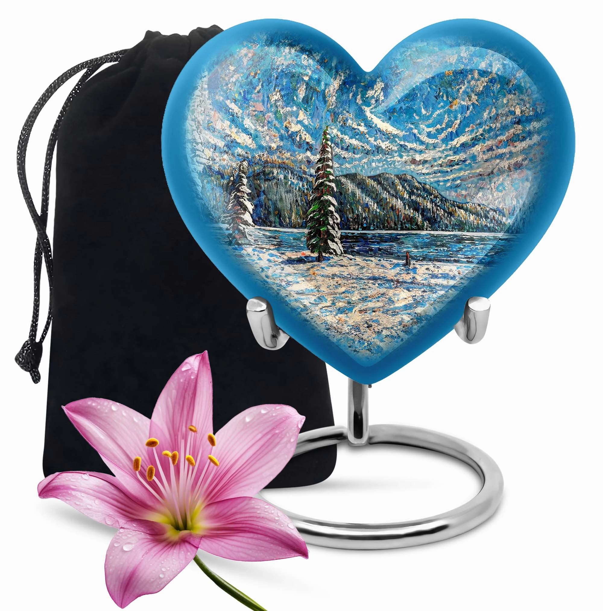 Mountains Urn Embrace - The Classic Cremation Treasure for Adults