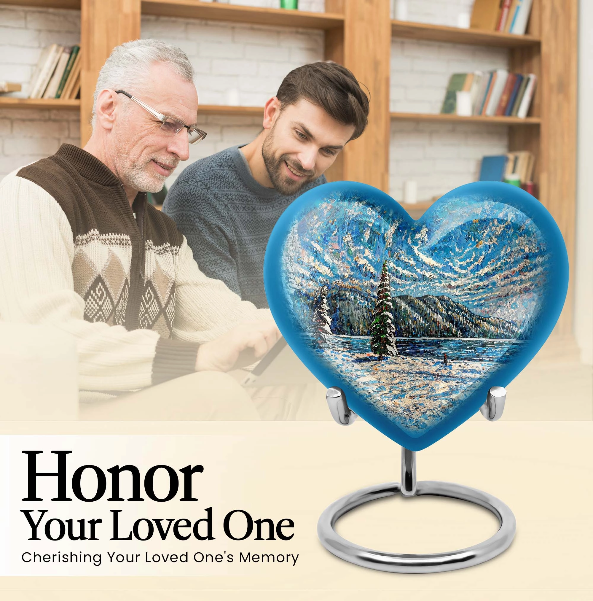 Mountains Urn Embrace - The Classic Cremation Treasure for Adults