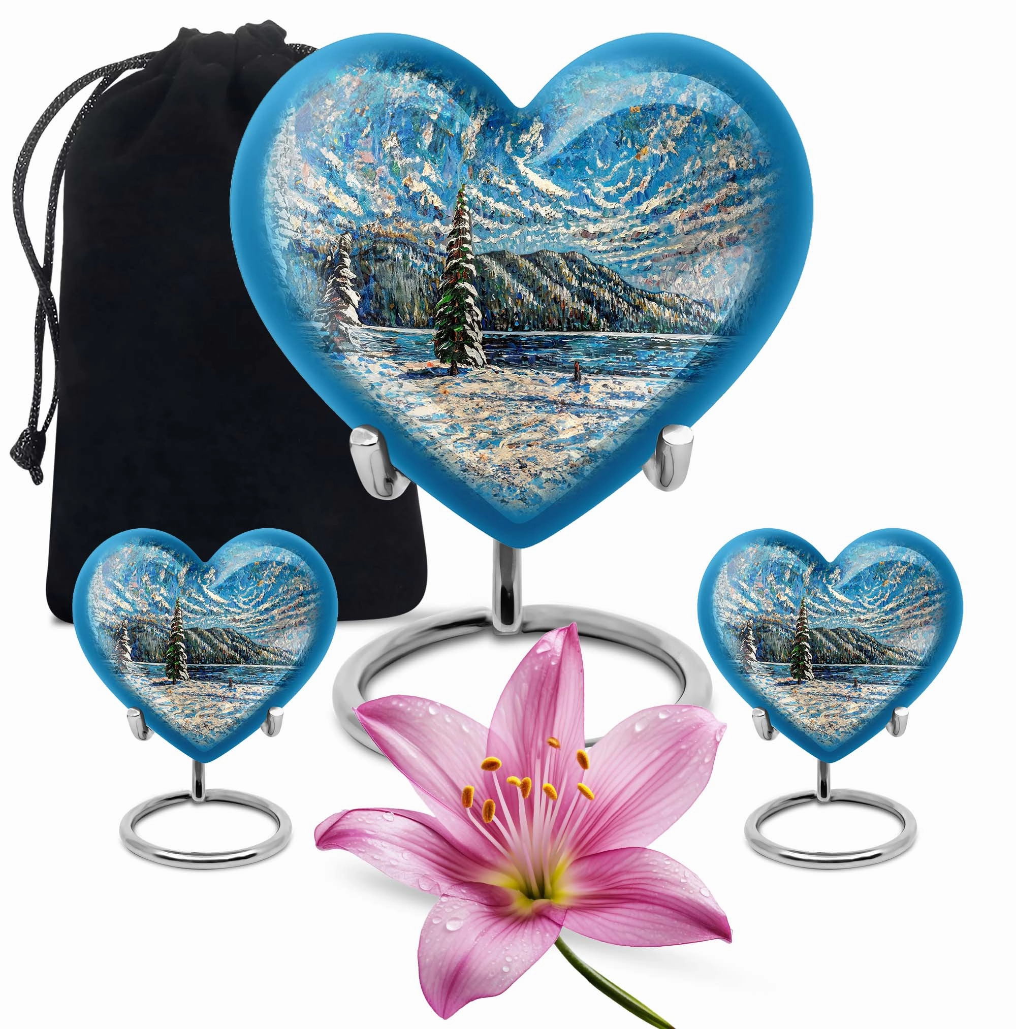 Mountains Urn Embrace - The Classic Cremation Treasure for Adults