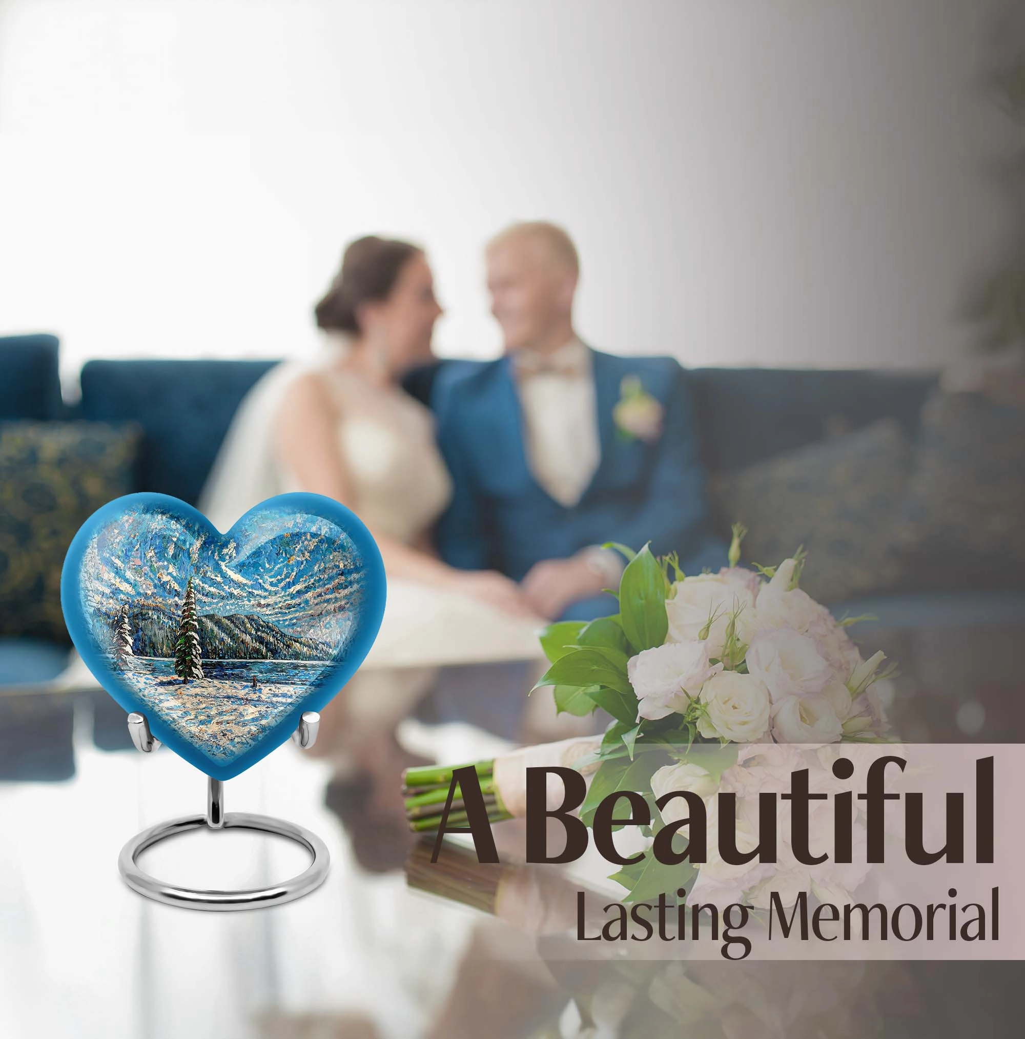 Mountains Urn Embrace - The Classic Cremation Treasure for Adults
