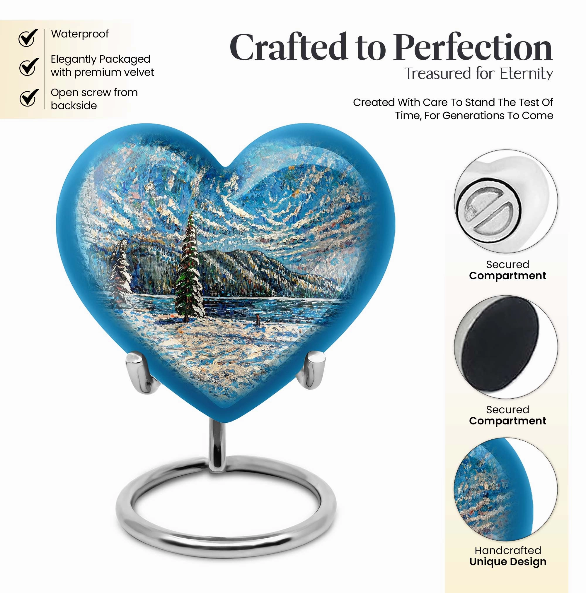 Mountains Urn Embrace - The Classic Cremation Treasure for Adults