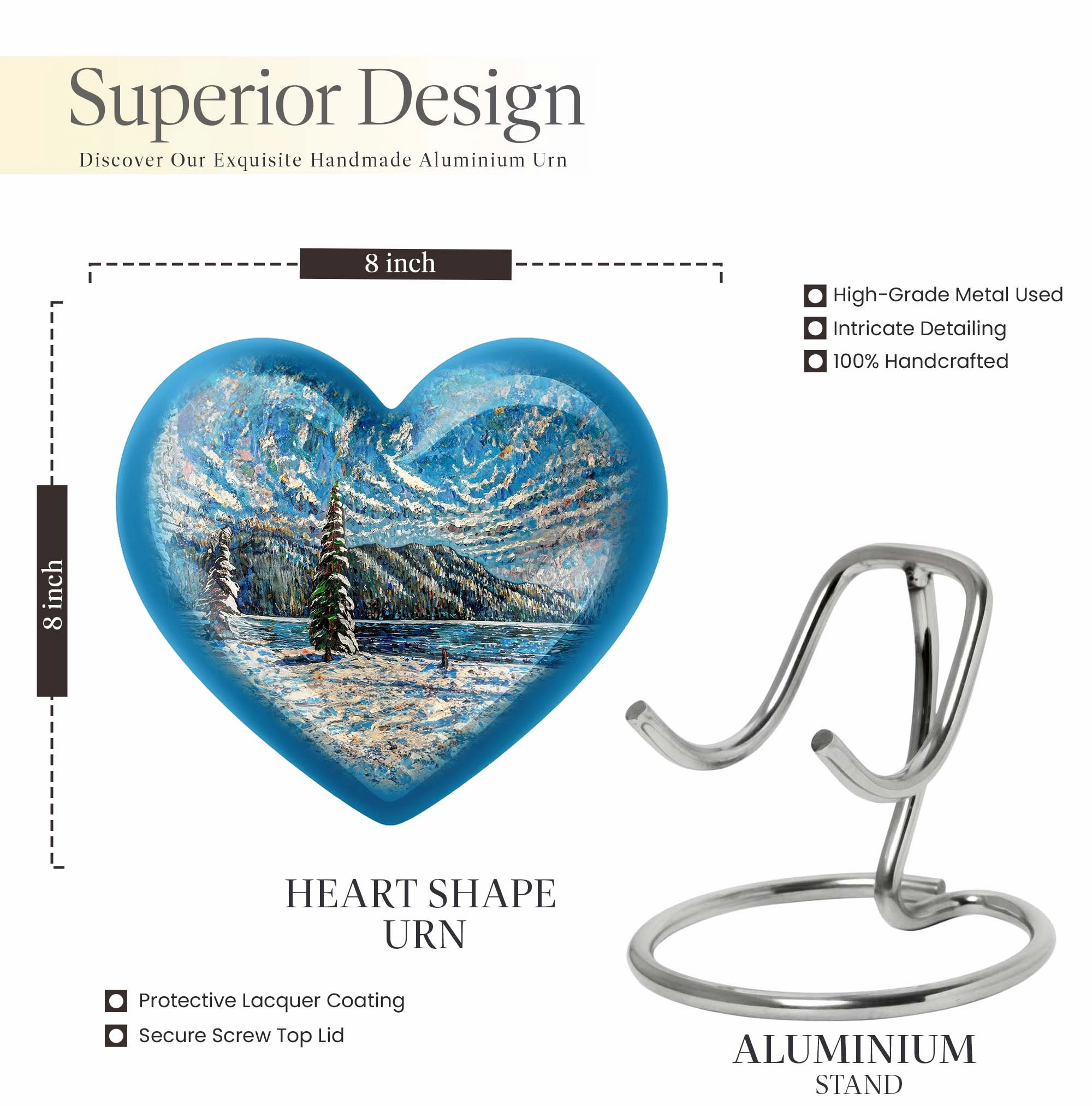 Mountains Urn Embrace - The Classic Cremation Treasure for Adults