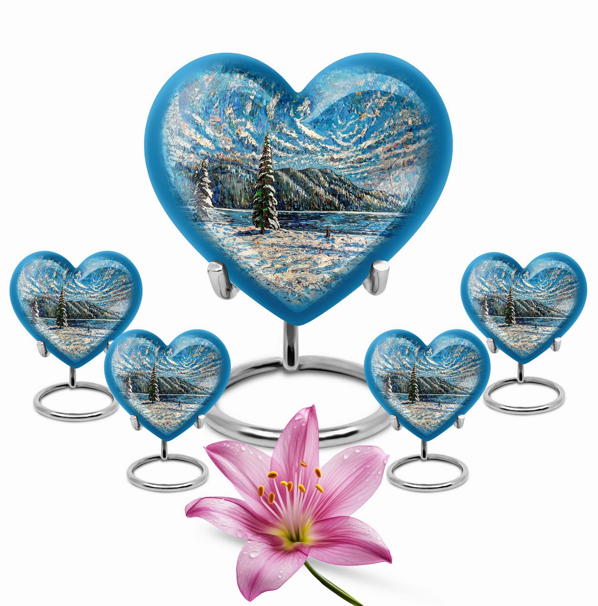 Mountains Urn Embrace - The Classic Cremation Treasure for Adults