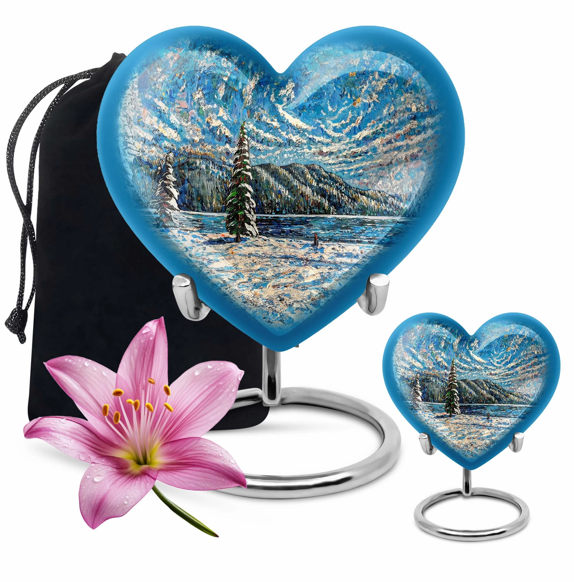 Mountains Urn Embrace - The Classic Cremation Treasure for Adults