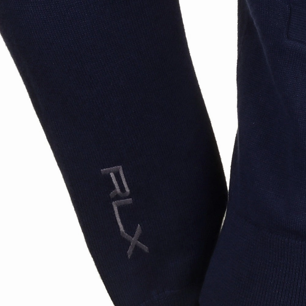 Ralph Lauren Cotton Coolmax V-Neck Golf Cardigan Refined Navy - FW24 Men