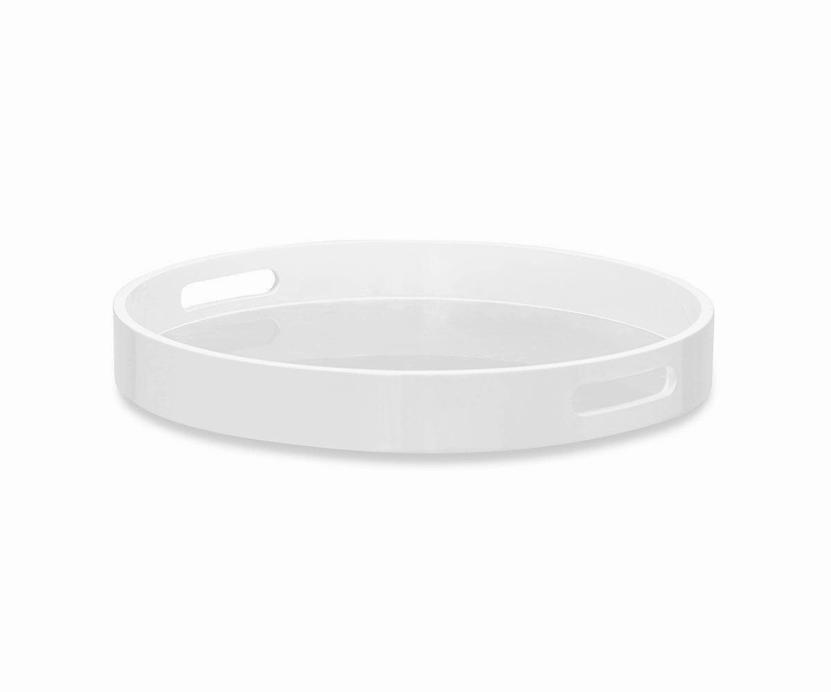 Round Silver Leaf Tray