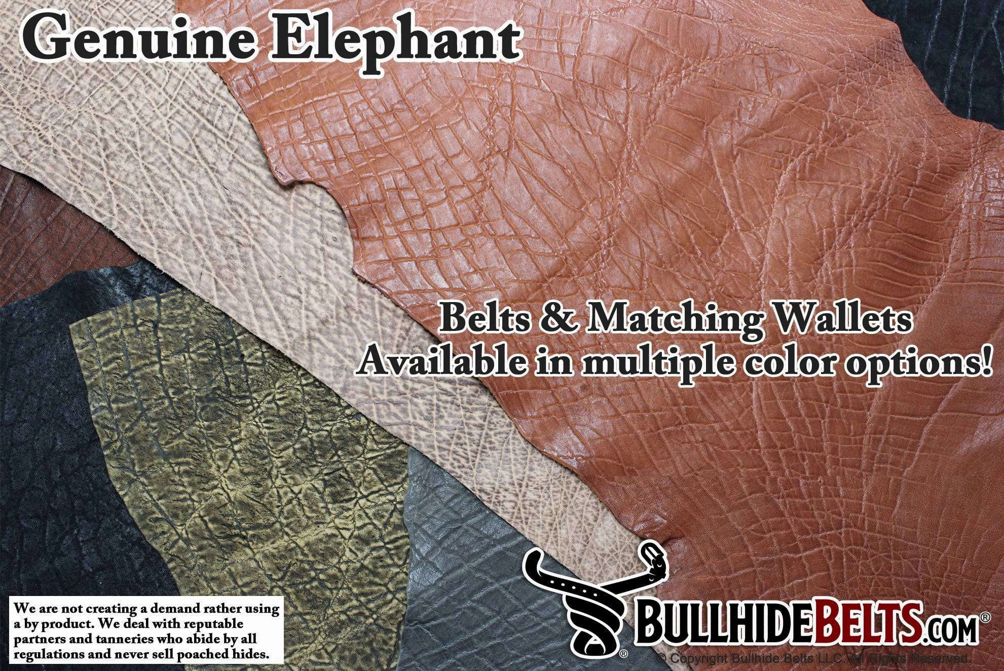 Rustic Brown Elephant Money Clip Wallet With Credit Card Slots